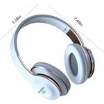 TV, Audio-Video si Foto - Portabile audio - Casti audio - Casti On Ear P17 By DolphinMC®, Wireless, Bluetooth, Microfon,, Quick Charge, Autonomie 15 ore, Alb-Auriu - Infinity.ro