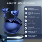 TV, Audio-Video si Foto - Portabile audio - Casti audio - Casti wireless, DolphinMC®,Bluetooth 5.3,  Reducere dubla a zgomotului, Incarcare wireless,  Autonomie 24 h, Albastru - Infinity.ro