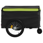 Sport si Outdoor - Ciclism - Accesorii pentru biciclete - Remorci biciclete - Remorca pentru biciclete, negru și verde, 45 kg, fier, mărime 137x68x59 cm - Infinity.ro