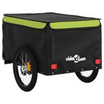 Sport si Outdoor - Ciclism - Accesorii pentru biciclete - Remorci biciclete - Remorca pentru biciclete, negru și verde, 45 kg, fier, mărime 137x68x59 cm - Infinity.ro