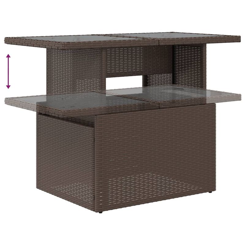 Casa si Gradina - Gradina si terasa - Mobilier exterior - Seturi mobila gradina - Set canapele de gradina cu perne, 5 piese, maro, poliratan - Infinity.ro