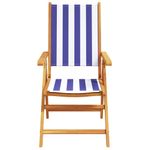 Casa si Gradina - Gradina si terasa - Mobilier exterior - Seturi mobila gradina - Set mobilier de gradina 7 piese textil albastru alb/lemn masiv - Infinity.ro