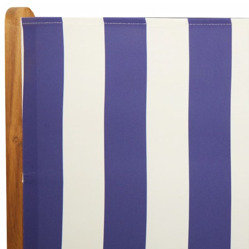 Casa si Gradina - Gradina si terasa - Mobilier exterior - Seturi mobila gradina - Set mobilier de gradina 7 piese textil albastru alb/lemn masiv - Infinity.ro