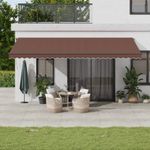 Casa si Gradina - Gradina si terasa - Umbrele si pavilioane - Umbrele - Copertina retractabila automat, maro, 600x300 cm - Infinity.ro