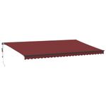 Casa si Gradina - Gradina si terasa - Umbrele si pavilioane - Umbrele - Copertina retractabila automat cu LED-uri, visiniu, 600x300 cm - Infinity.ro