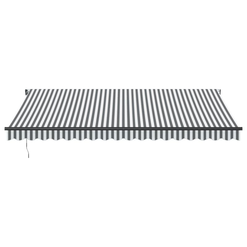 Casa si Gradina - Gradina si terasa - Umbrele si pavilioane - Umbrele - Copertina retractabila automat, antracit/alb, 450x300 cm - Infinity.ro