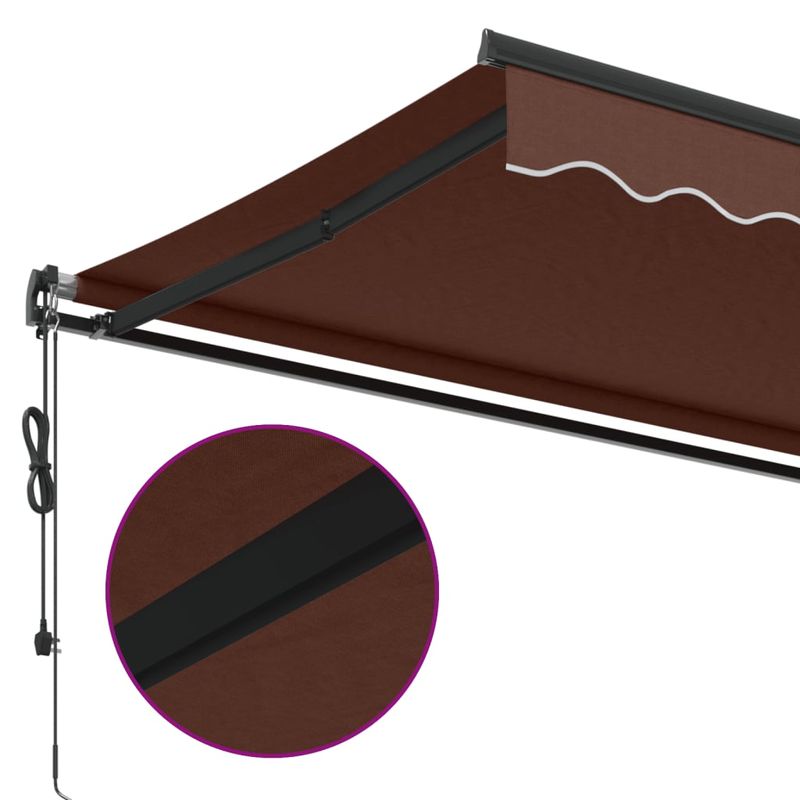 Casa si Gradina - Gradina si terasa - Umbrele si pavilioane - Umbrele - Copertina retractabila automat, maro, 600x300 cm - Infinity.ro