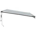 Casa si Gradina - Gradina si terasa - Umbrele si pavilioane - Umbrele - Copertina retractabila automat, antracit/alb, 450x300 cm - Infinity.ro