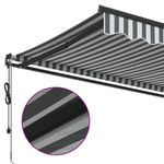 Casa si Gradina - Gradina si terasa - Umbrele si pavilioane - Umbrele - Copertina retractabila automat, antracit/alb, 450x300 cm - Infinity.ro