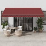 Casa si Gradina - Gradina si terasa - Umbrele si pavilioane - Umbrele - Copertina retractabila automat, visiniu, 450x300 cm - Infinity.ro