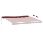 Casa si Gradina - Gradina si terasa - Umbrele si pavilioane - Umbrele - Copertina retractabila automat, visiniu, 450x300 cm - Infinity.ro