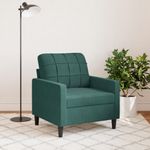 Casa si Gradina - Mobilier - Scaune si fotolii - Fotolii - Fotoliu canapea, verde inchis, 60 cm, catifea - Infinity.ro