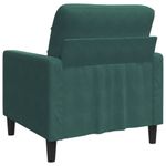 Casa si Gradina - Mobilier - Scaune si fotolii - Fotolii - Fotoliu canapea, verde inchis, 60 cm, catifea - Infinity.ro