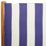 Casa si Gradina - Gradina si terasa - Mobilier exterior - Seturi mobila gradina - Set mobilier de gradina 7 piese textil albastru alb/lemn masiv - Infinity.ro