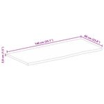 Casa si Gradina - Mobilier - Feronerie si accesorii mobila - Blat de masa contur organic 140x60x3,8 cm lemn masiv de mango, natural - Infinity.ro