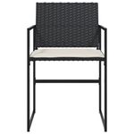 Casa si Gradina - Gradina si terasa - Mobilier exterior - Scaune si sezlonguri gradina - Scaune de gradina cu perne, 4 buc., negru, poliratan - Infinity.ro