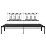 Casa si Gradina - Mobilier - Paturi si accesorii - Paturi - Cadru de pat metalic cu tablie, negru, 180x200 cm - Infinity.ro