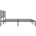 Casa si Gradina - Mobilier - Paturi si accesorii - Paturi - Cadru de pat metalic cu tablie, negru, 180x200 cm - Infinity.ro