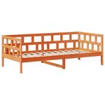 Casa si Gradina - Mobilier - Paturi si accesorii - Paturi - Set pat zi/banca acoperis maro ceruit 90x200cm lemn masiv pin - Infinity.ro