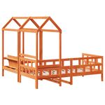 Casa si Gradina - Mobilier - Paturi si accesorii - Paturi - Set pat zi/banca acoperis maro ceruit 90x200cm lemn masiv pin - Infinity.ro