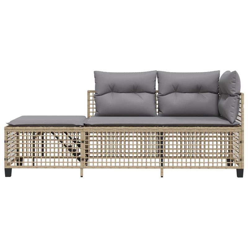 Casa si Gradina - Gradina si terasa - Mobilier exterior - Canapele si fotolii gradina - Set mobilier coltar de gradina cu perne 3 piese bej combinat poliratan - Infinity.ro