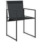 Casa si Gradina - Gradina si terasa - Mobilier exterior - Seturi mobila gradina - Set mobilier de gradina, 11 piese, negru, textilena - Infinity.ro