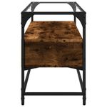 Casa si Gradina - Mobilier - Comode si corpuri - Comode - Dulap TV blat sticla stejar fumuriu 98x35x51 cm lemn prelucrat - Infinity.ro