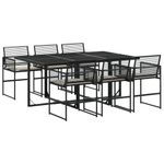 Casa si Gradina - Gradina si terasa - Mobilier exterior - Seturi mobila gradina - Set mobilier de gradina cu perne, 7 piese, negru, poliratan - Infinity.ro