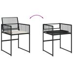 Casa si Gradina - Gradina si terasa - Mobilier exterior - Seturi mobila gradina - Set mobilier de gradina cu perne, 7 piese, negru, poliratan - Infinity.ro