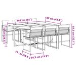 Casa si Gradina - Gradina si terasa - Mobilier exterior - Seturi mobila gradina - Set mobilier de gradina, 7 piese, cu perne, alb, textilena - Infinity.ro