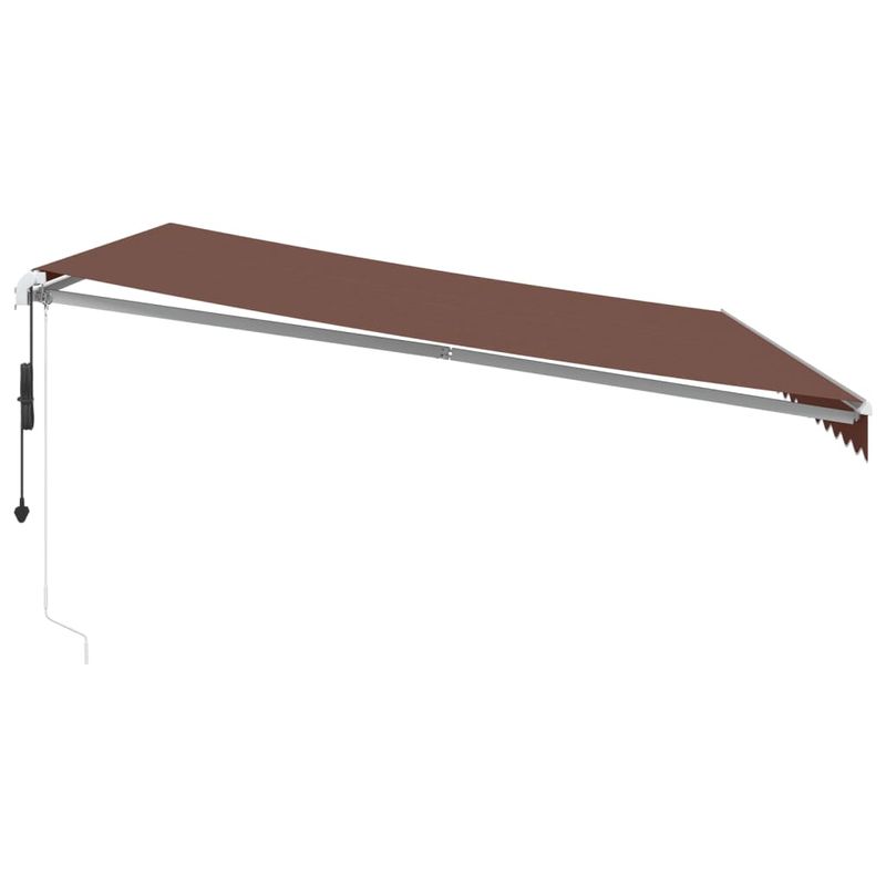 Casa si Gradina - Gradina si terasa - Umbrele si pavilioane - Umbrele - Copertina retractabila automat cu LED, maro, 450x350 cm - Infinity.ro