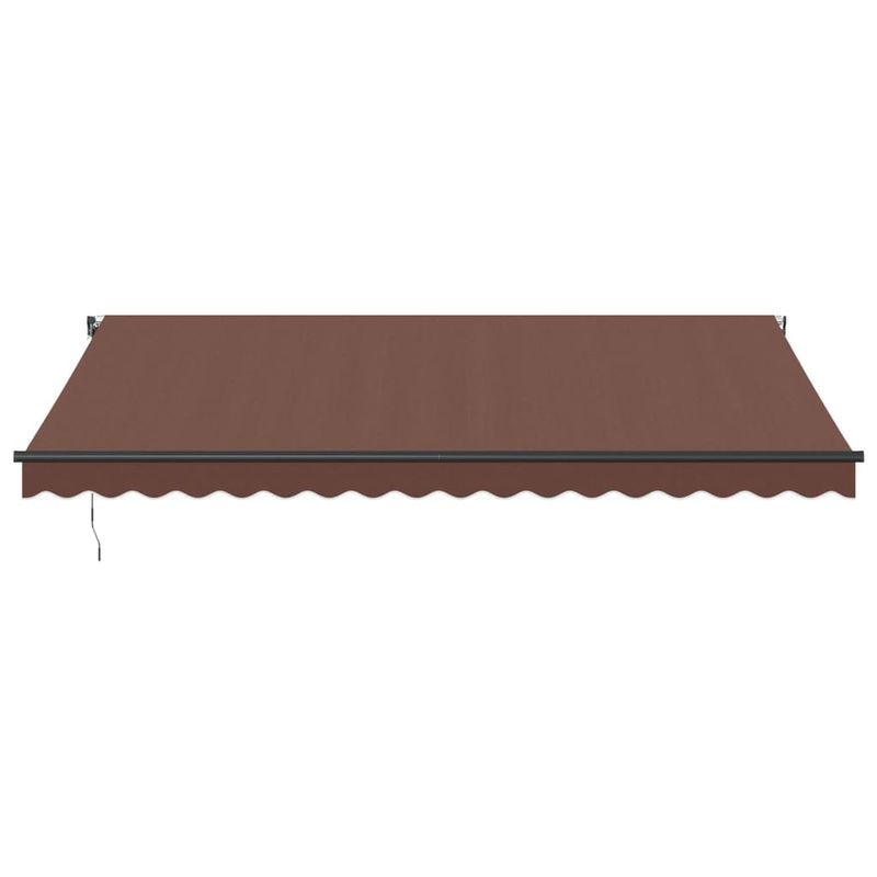 Casa si Gradina - Gradina si terasa - Umbrele si pavilioane - Umbrele - Copertina retractabila automat cu LED-uri, maro, 450x350 cm - Infinity.ro