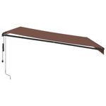 Casa si Gradina - Gradina si terasa - Umbrele si pavilioane - Umbrele - Copertina retractabila automat cu LED-uri, maro, 450x350 cm - Infinity.ro