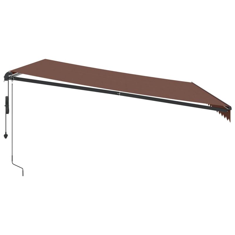 Casa si Gradina - Gradina si terasa - Umbrele si pavilioane - Umbrele - Copertina retractabila automat cu LED-uri, maro, 450x350 cm - Infinity.ro