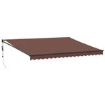 Casa si Gradina - Gradina si terasa - Umbrele si pavilioane - Umbrele - Copertina retractabila automat, maro, 450x300 cm - Infinity.ro