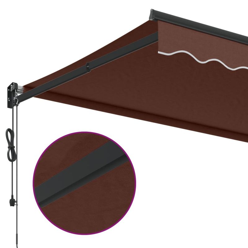 Casa si Gradina - Gradina si terasa - Umbrele si pavilioane - Umbrele - Copertina retractabila automat, maro, 450x300 cm - Infinity.ro