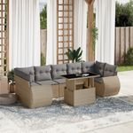 Casa si Gradina - Gradina si terasa - Mobilier exterior - Seturi mobila gradina - Set canapele de gradina, 8 piese, cu perne, bej, poliratan - Infinity.ro