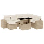 Casa si Gradina - Gradina si terasa - Mobilier exterior - Seturi mobila gradina - Set canapele de gradina, 8 piese, cu perne, bej, poliratan - Infinity.ro