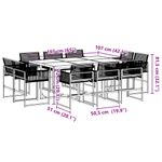 Casa si Gradina - Gradina si terasa - Mobilier exterior - Seturi mobila gradina - Set mobilier de exterior cu perne, 11 piese, negru, poliratan - Infinity.ro