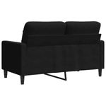 Casa si Gradina - Mobilier - Canapele si coltare - Canapele - Canapea cu 2 locuri, negru, 120 cm, catifea - Infinity.ro