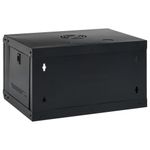 PC, gaming si accesorii - Servere - Cabinete metalice - Dulap de server montat pe perete, 6U, 19" IP20, 53x40x30 cm, negru - Infinity.ro