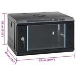 PC, gaming si accesorii - Servere - Cabinete metalice - Dulap de server montat pe perete, 6U, 19" IP20, 53x40x30 cm, negru - Infinity.ro