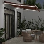 Casa si Gradina - Gradina si terasa - Umbrele si pavilioane - Umbrele - Copertina retractabila manual cu LED, maro, 350x250 cm - Infinity.ro