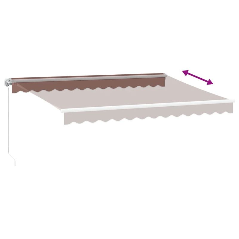 Casa si Gradina - Gradina si terasa - Umbrele si pavilioane - Umbrele - Copertina retractabila manual cu LED, maro, 350x250 cm - Infinity.ro