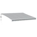 Casa si Gradina - Gradina si terasa - Umbrele si pavilioane - Umbrele - Copertina retractabila automat, antracit/alb, 400x350 cm - Infinity.ro