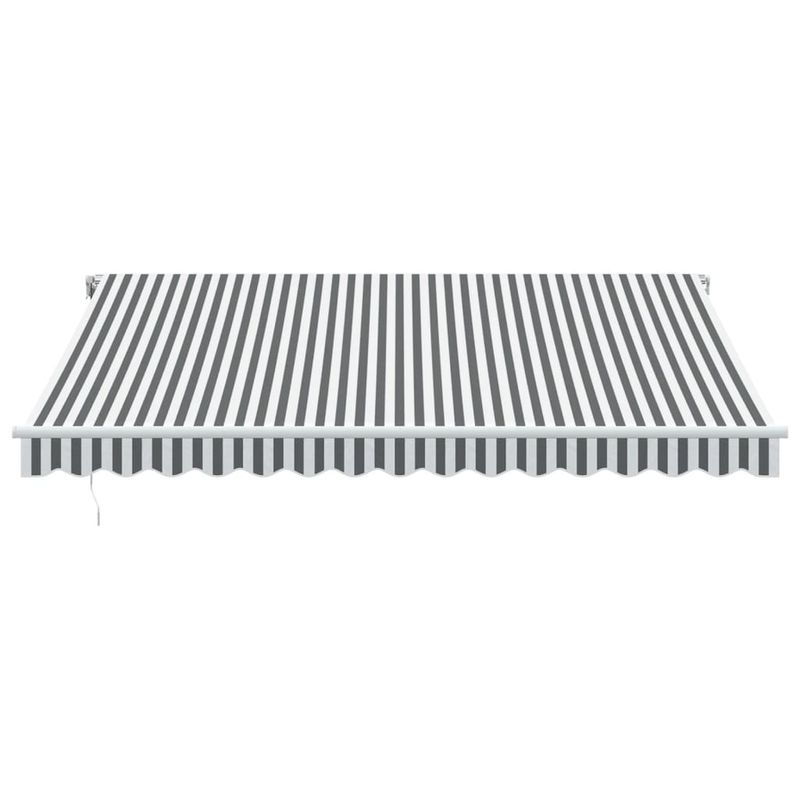 Casa si Gradina - Gradina si terasa - Umbrele si pavilioane - Umbrele - Copertina retractabila automat, antracit/alb, 400x350 cm - Infinity.ro