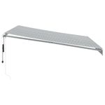 Casa si Gradina - Gradina si terasa - Umbrele si pavilioane - Umbrele - Copertina retractabila automat, antracit/alb, 400x350 cm - Infinity.ro