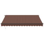 Casa si Gradina - Gradina si terasa - Umbrele si pavilioane - Umbrele - Copertina retractabila manual cu LED-uri, maro, 400x350 cm - Infinity.ro