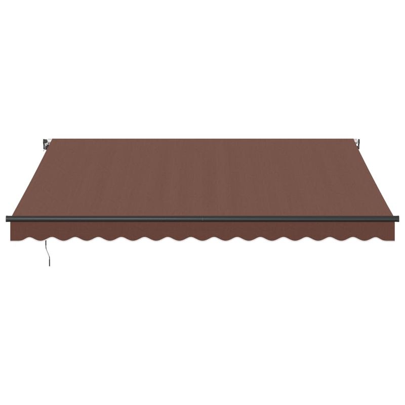 Casa si Gradina - Gradina si terasa - Umbrele si pavilioane - Umbrele - Copertina retractabila manual cu LED-uri, maro, 400x350 cm - Infinity.ro
