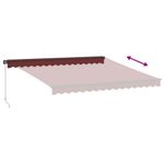 Casa si Gradina - Gradina si terasa - Umbrele si pavilioane - Umbrele - Copertina retractabila manual, visiniu, 400x300 cm - Infinity.ro